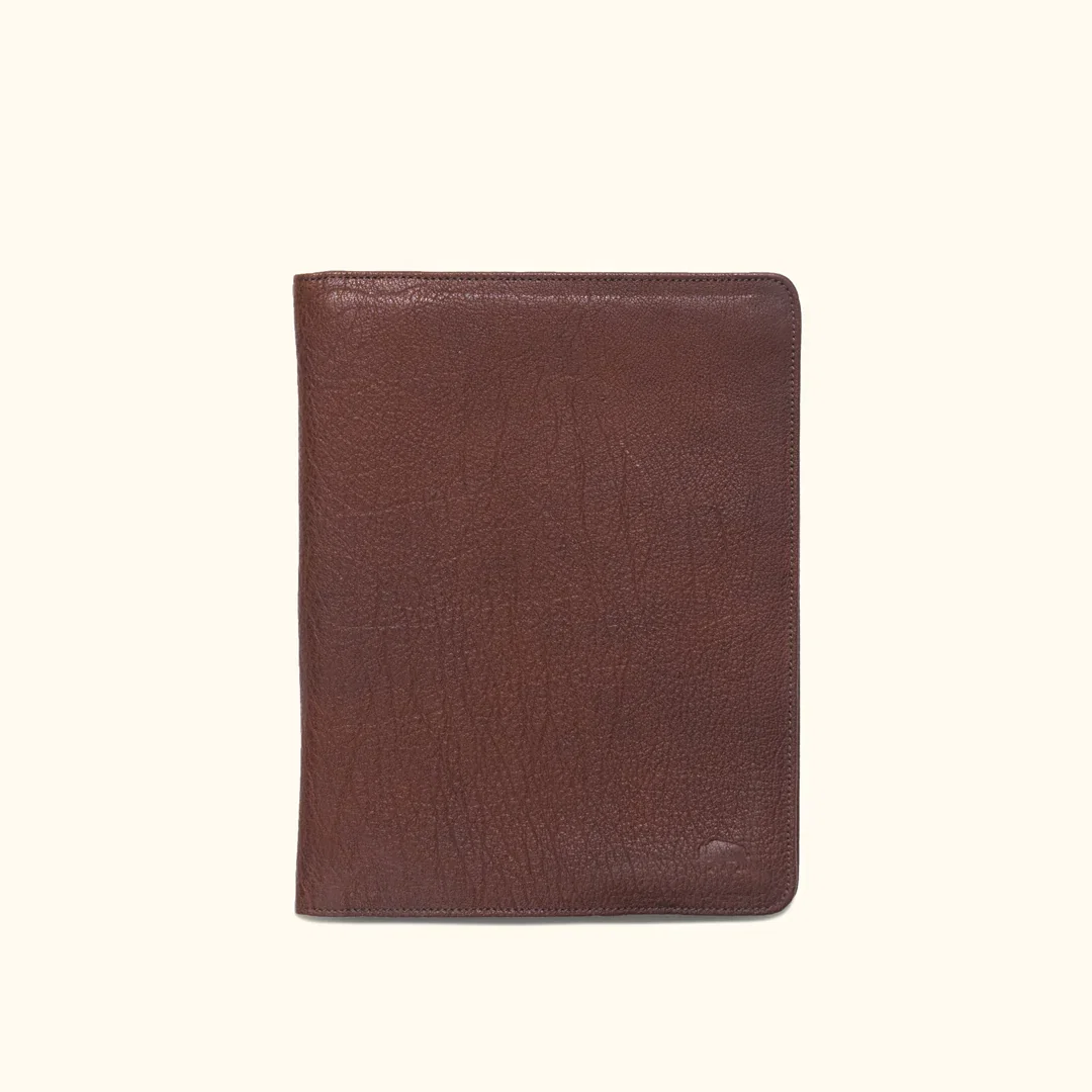 Image of Limited Edition Roosevelt Leather Travel Padfolio | Buffalo Grain