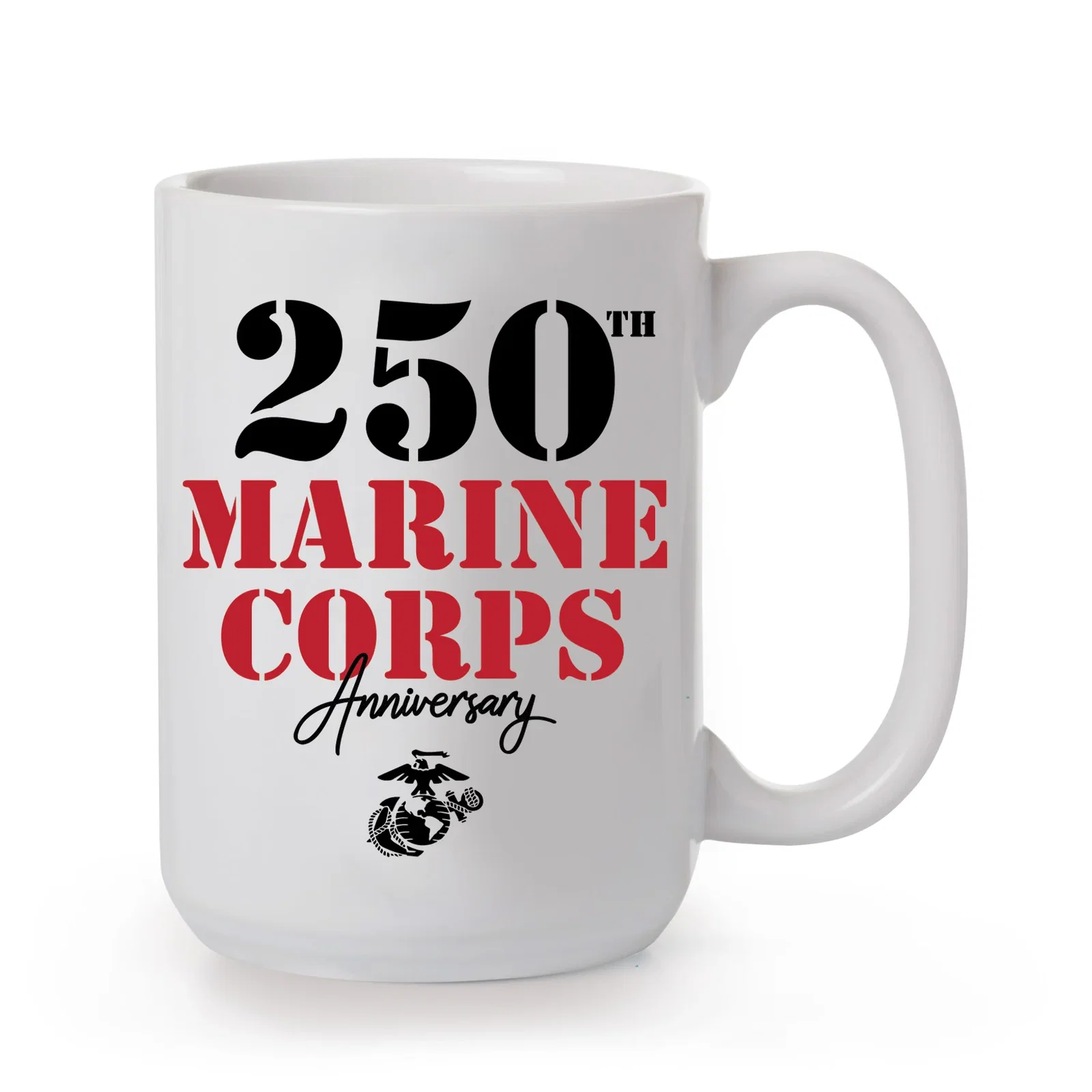 Image of USMC 250th Anniversary Stencil Mug