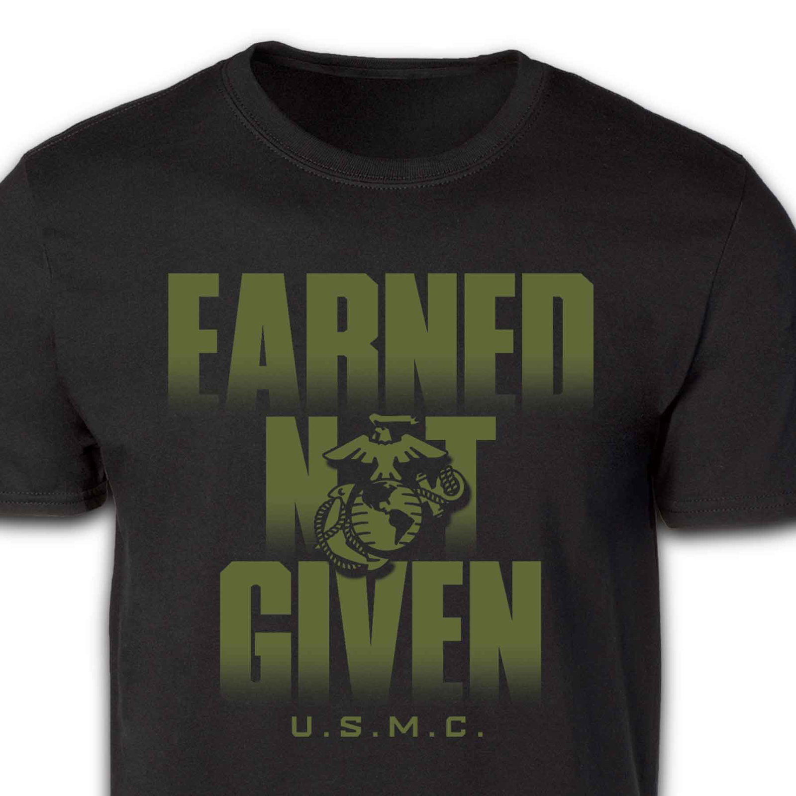 Image of USMC Earned Not Given T-shirt