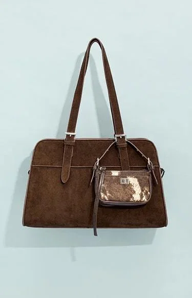 Tote bag with leather-effect