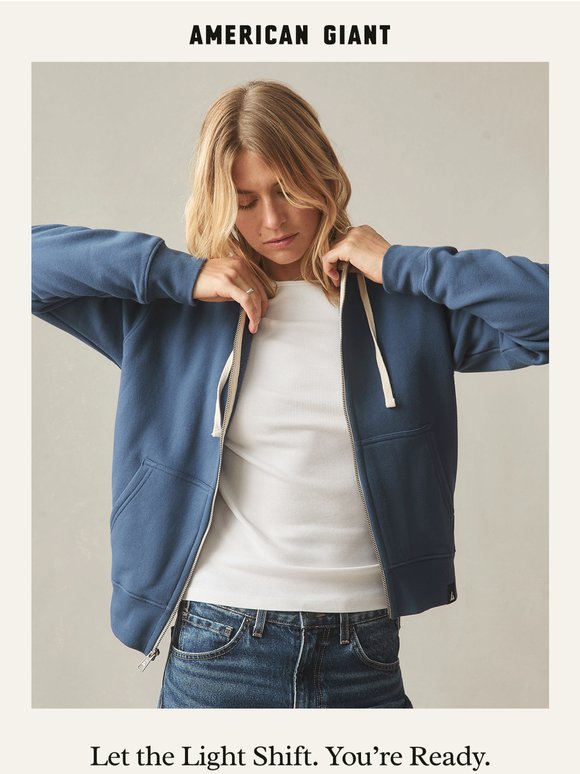 Two New Blues For Her Favorite Hoodie