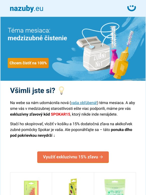 [Len pre vás] 🔒 Tajných -15 % na zubné pomôcky. Chcete ich?