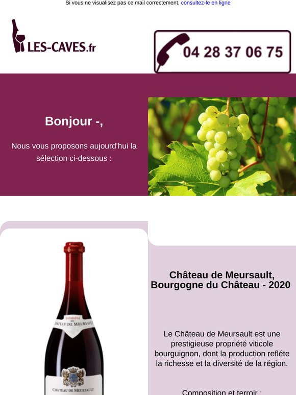 Aujourd'hui   Domaine des Gandelins - Moulin à Vent AOP Moulin à Vent et Château de Meursault – Bourgogne du Château