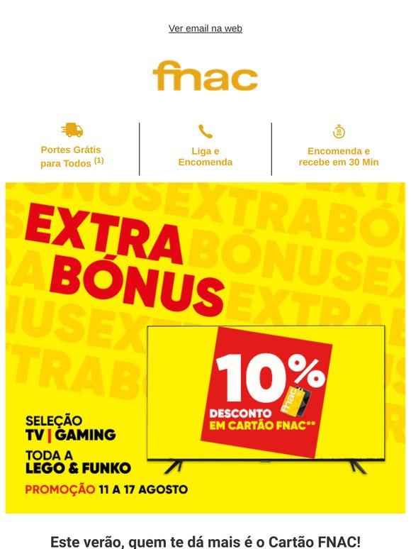 Quem tem Cartão FNAC, acumula mais!
