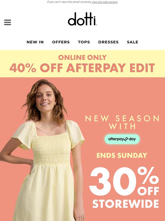 Wardrobe Essentials ❤️ 40% Off Afterpay Edit