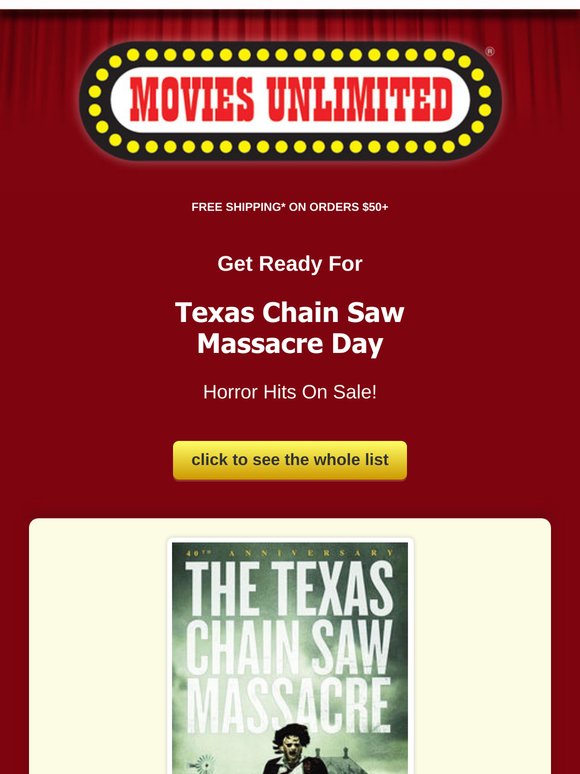 Be Ready for Texas Chain Saw Massacre Day!