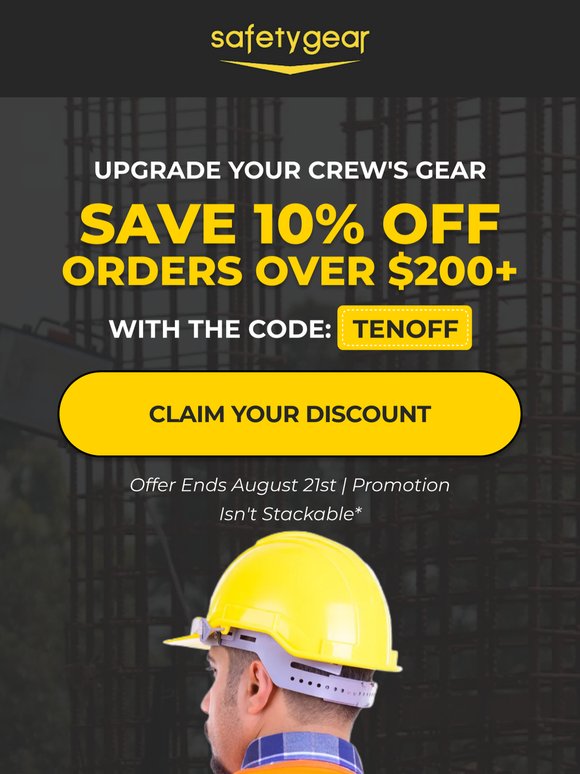 Save 10% Off Your Crew’s Gear ✅