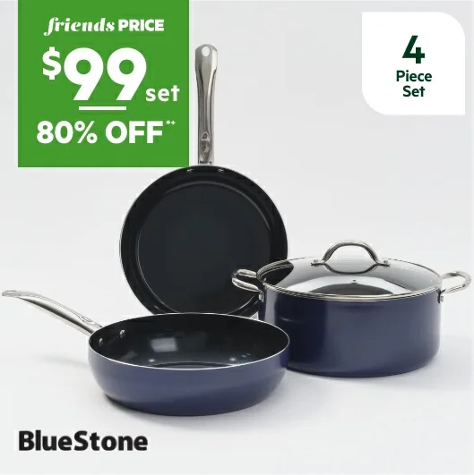 Bluestone Brilliance 4pc Ceramic Cookset