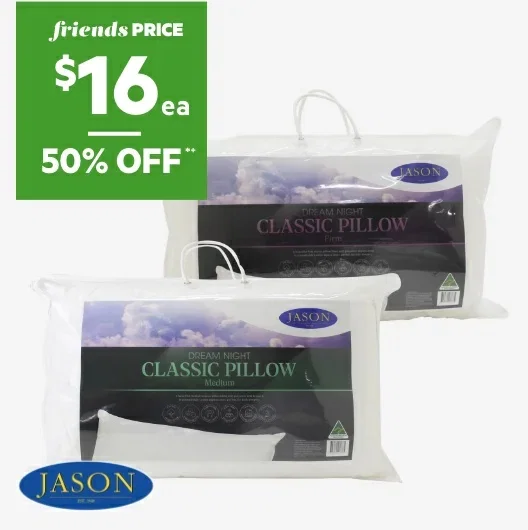 Jason Dream Night Pillow Firm or Medium