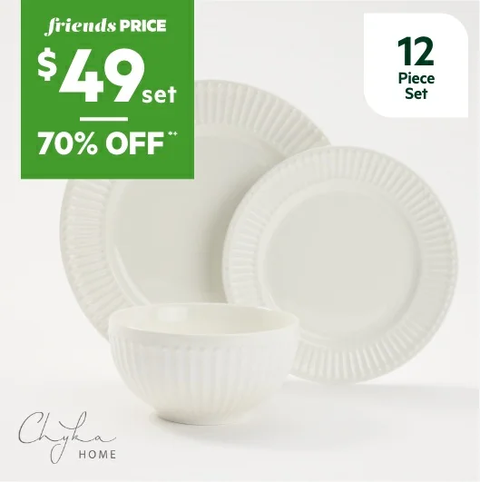 Chyka Home Sunday 12pc Dinner Set 