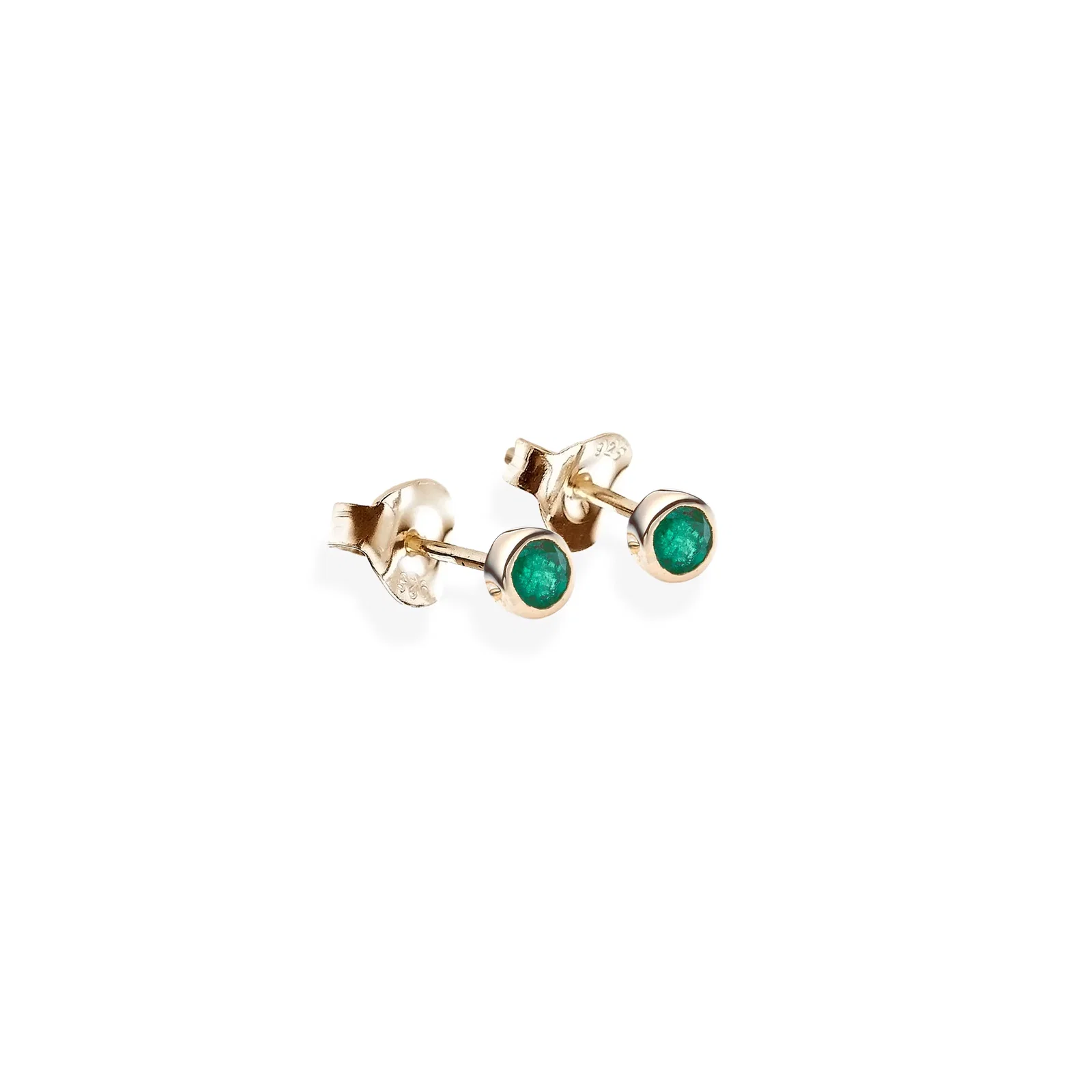 Image of Jupiter's Moon Stud | 9k Gold with Emerald