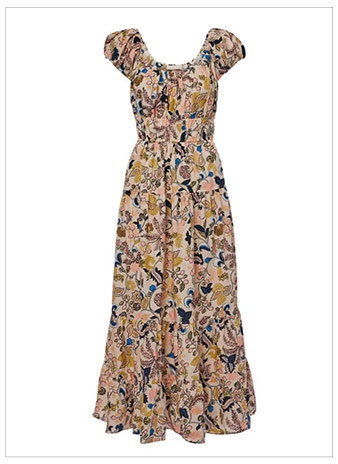 ULLA JOHNSON Paloma Printed Cotton- Poplin Dress