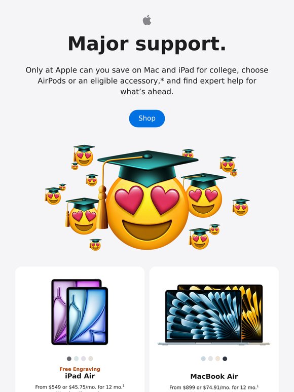 🧑‍🎓 Only at Apple: Save on Mac and iPad, get AirPods or an accessory.