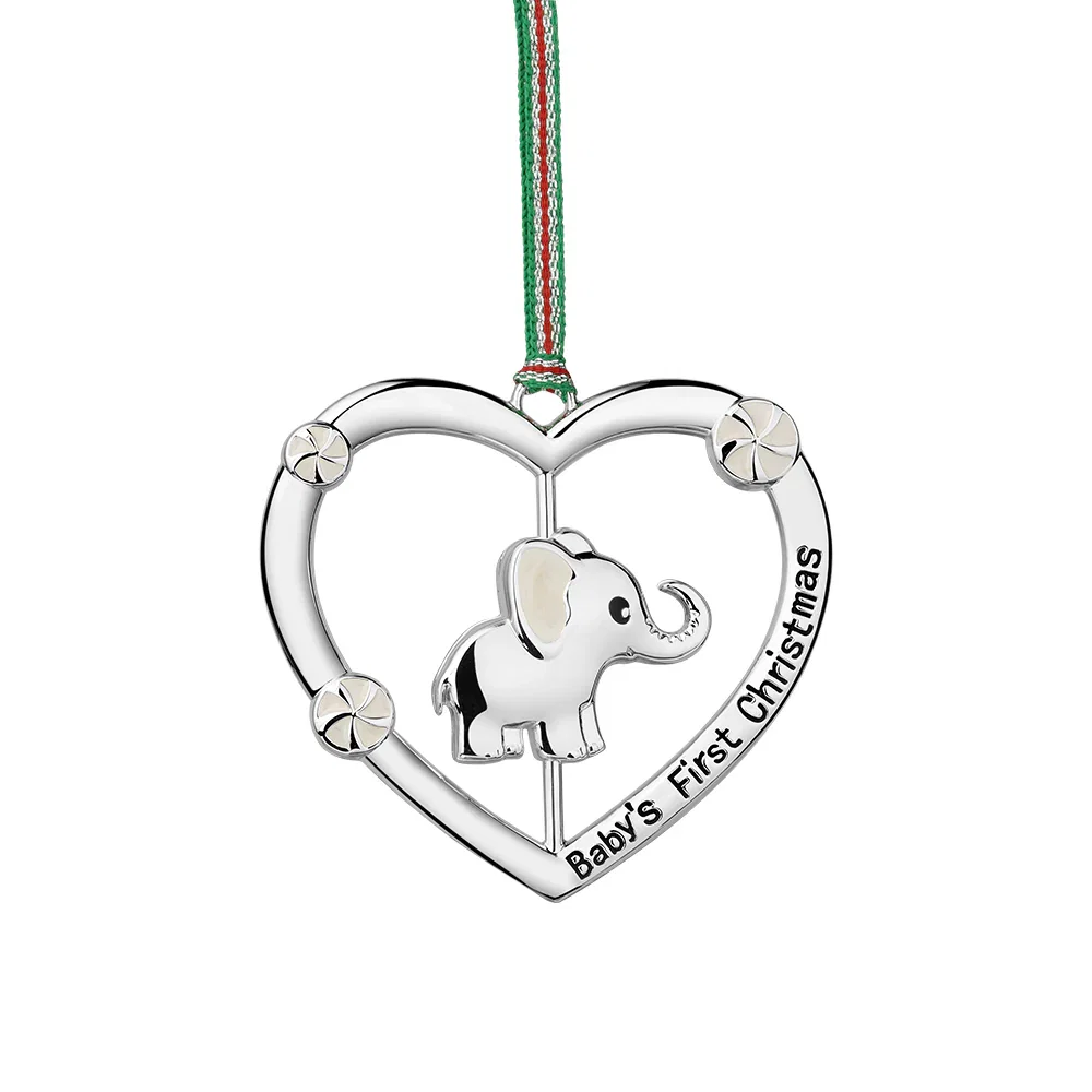 Image of Babys 1st Christmas Heart Tree Decoration