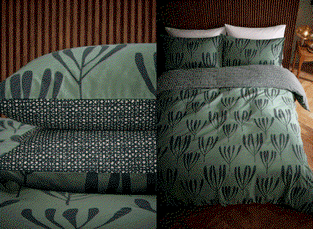 Helena Springfield Loft Living Calla Bedding in Green
