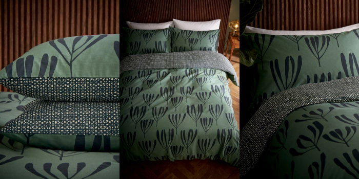 Helena Springfield Loft Living Calla Bedding in Green