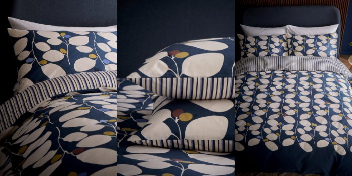 Helena Springfield Loft Living Althea Bedding in Navy