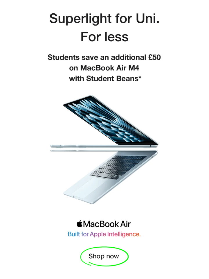 Argos: Students save on MacBook Air with Student Beans | Milled