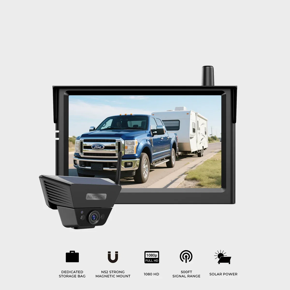 AUTO-VOX Solar 5 Magnetic Backup Camera For RVs & Campers