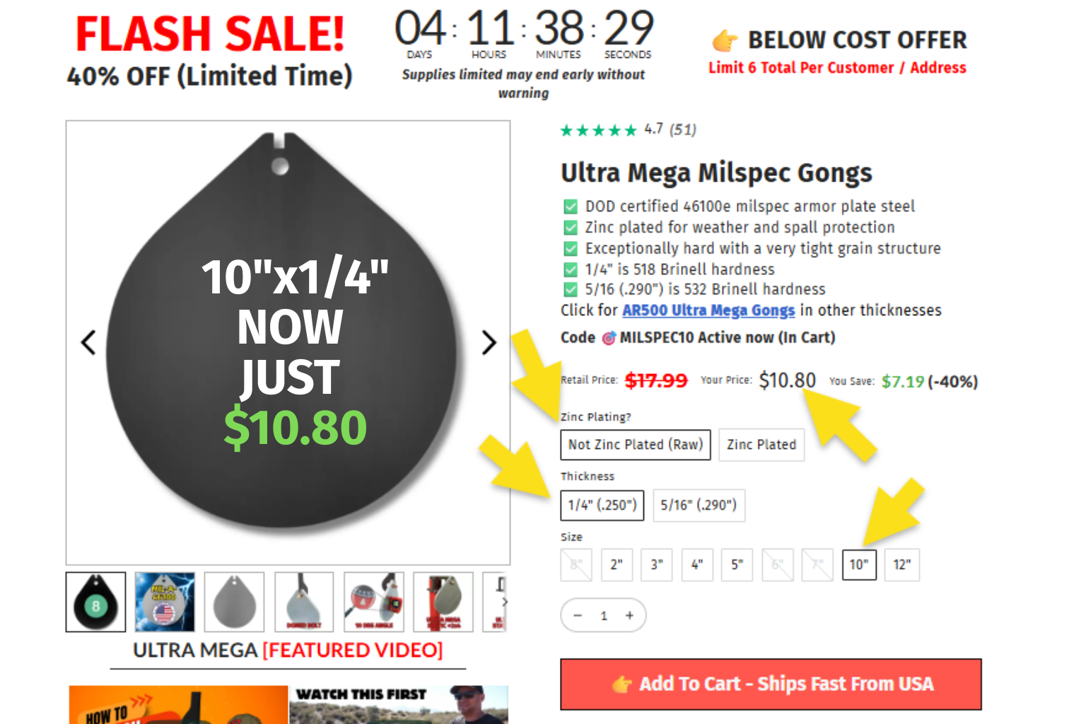 Milspec Gongs
