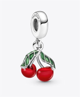 Asymmetrical Cherry Fruit Dangle Charm