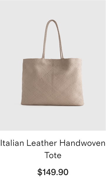 Italian Leather Handwoven Tote