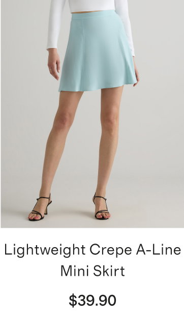 Lightweight Crepe A-Line Mini Skirt