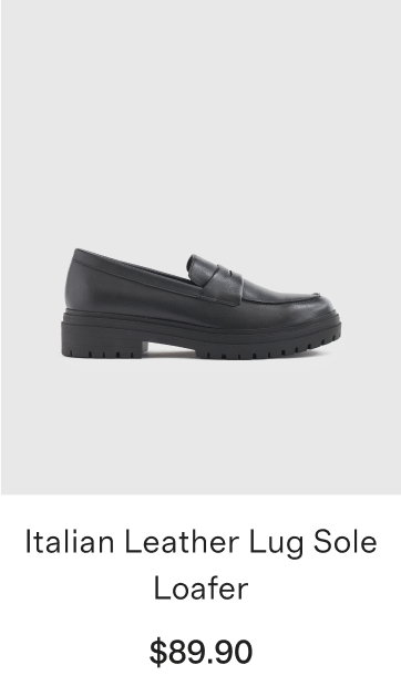 Italian Leather Lug Sole Loafer