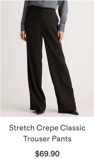 Stretch Crepe Classic Trouser Pants