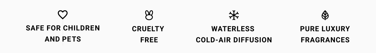 Safe for Children and Pets | Cruelty Free | Waterless Cold-Air Diffusion | Pure Luxury Fragrances