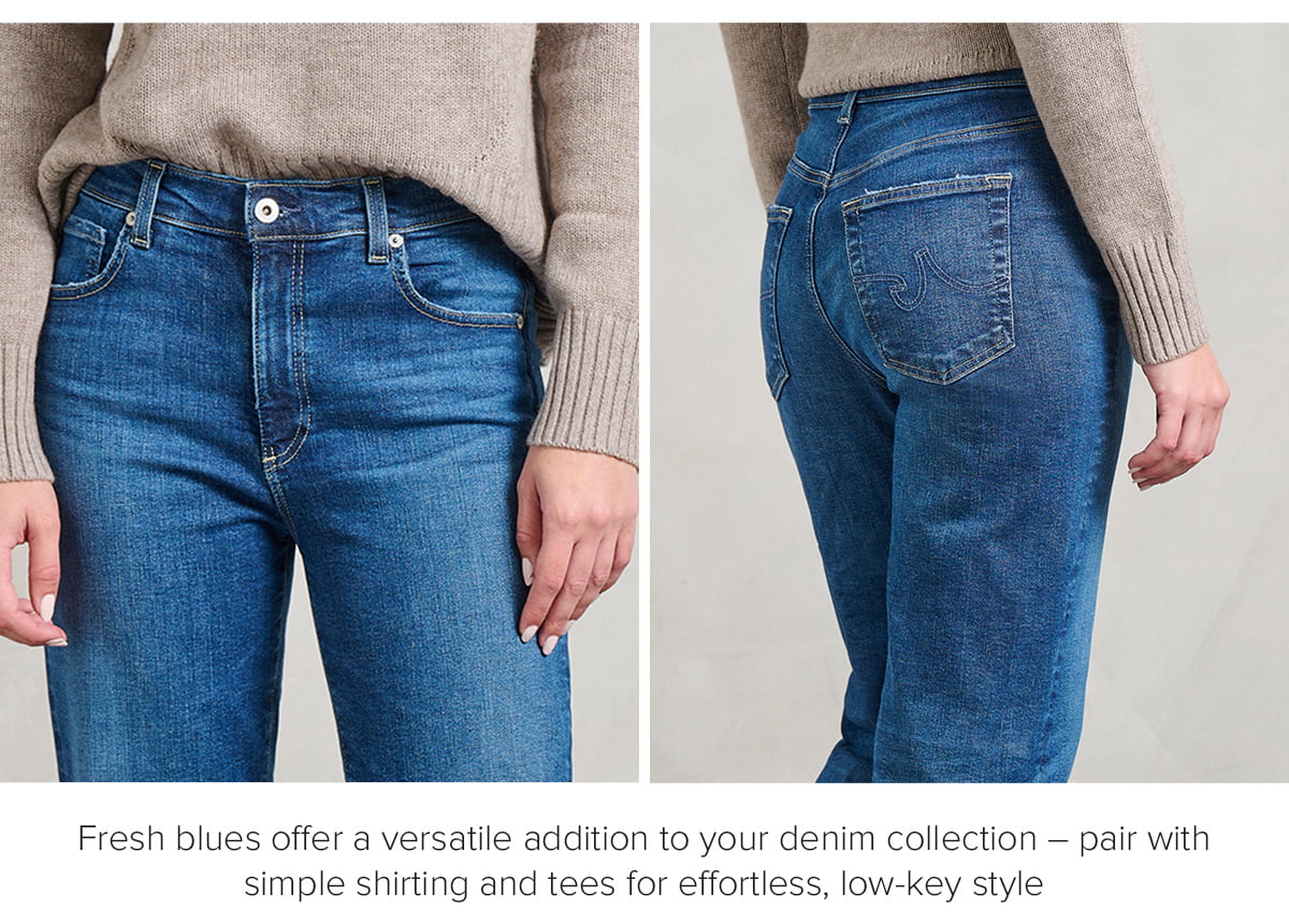 Fresh blues offer a versatile addition to your denim collection – pair with simple shirting and tees for effortless, low-key style