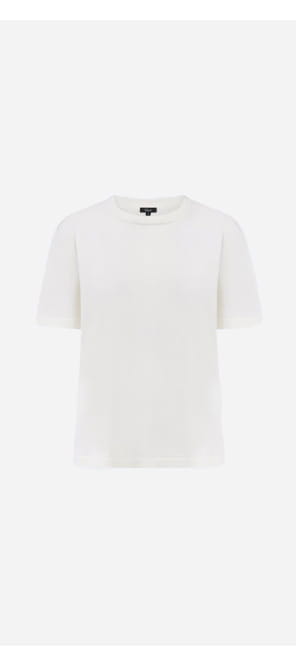 Cotton Cashmere Tee In White