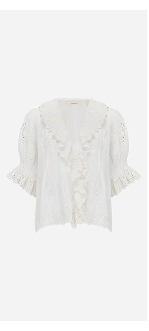 Henri Top In Salt Eyelet