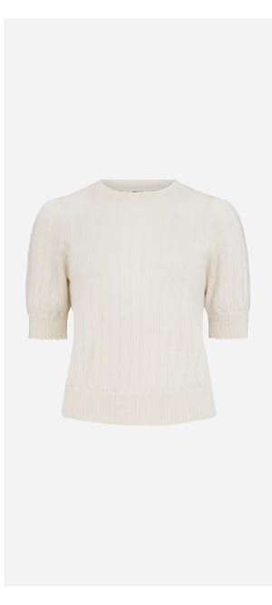 The Ladder Pointelle Sweater In Cream