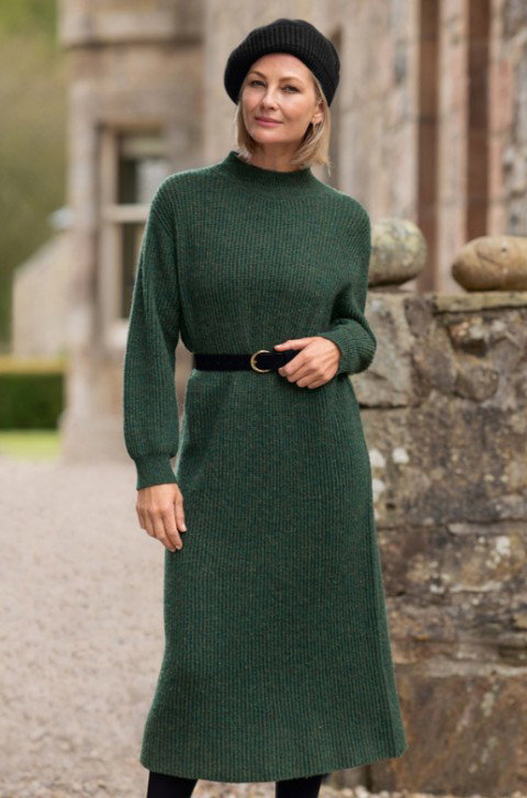 Ladies Lambswool Ribbed Dress