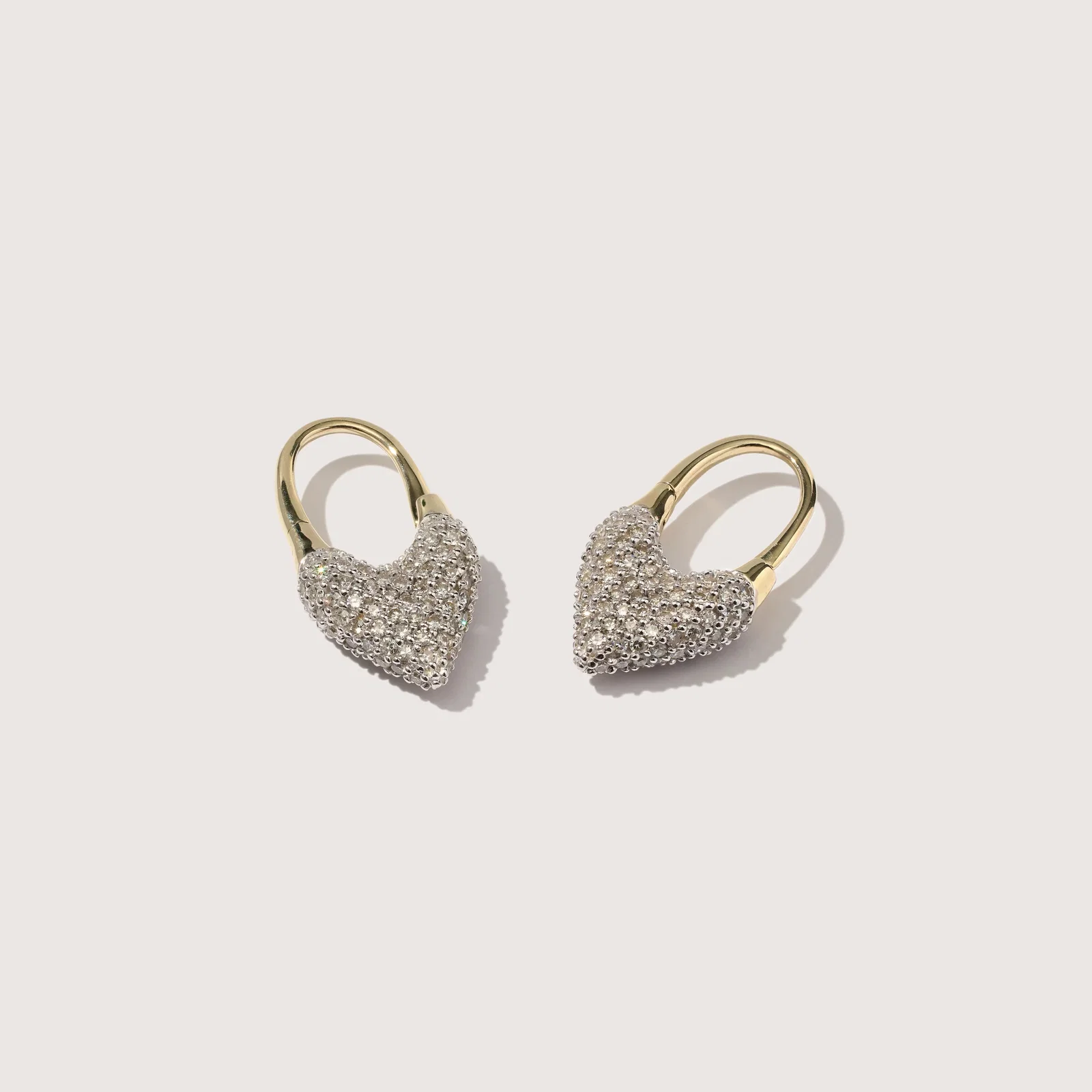 Image of Diamond Roscida Heart Earrings