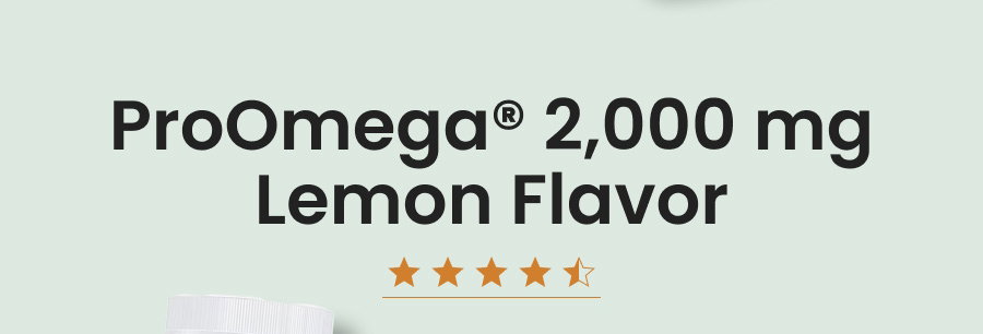ProOmega® 2,000 mg Lemon Flavor: 103 reviews. 4.5 stars.