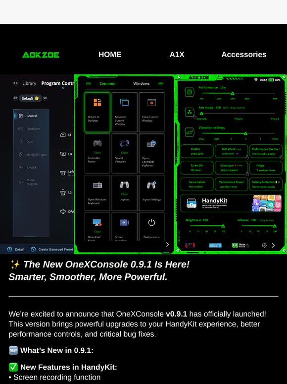 Onconsole Aokzoe: 🔧 OneXConsole 0.9.1 Official Release — Screen Recording, Touch ...