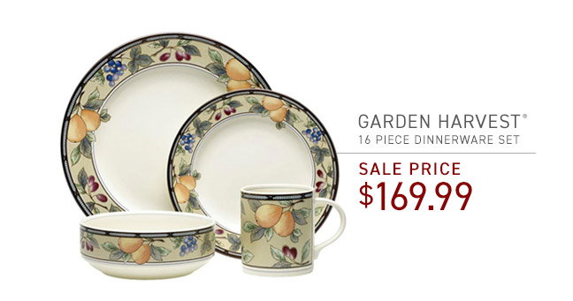 Garden Harvest® 16-Piece Dinnerware Set • Sale Price $169.99