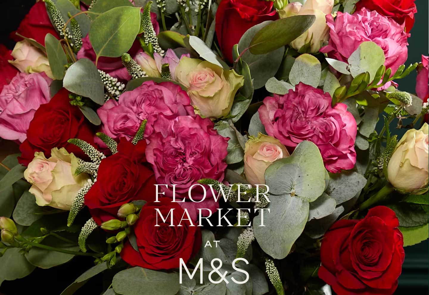 Flower market at M&S. Brand-new celebrity bouquets.