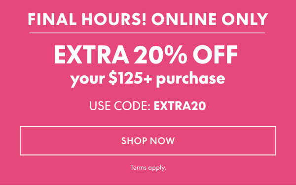 Extra 20% Off $125+