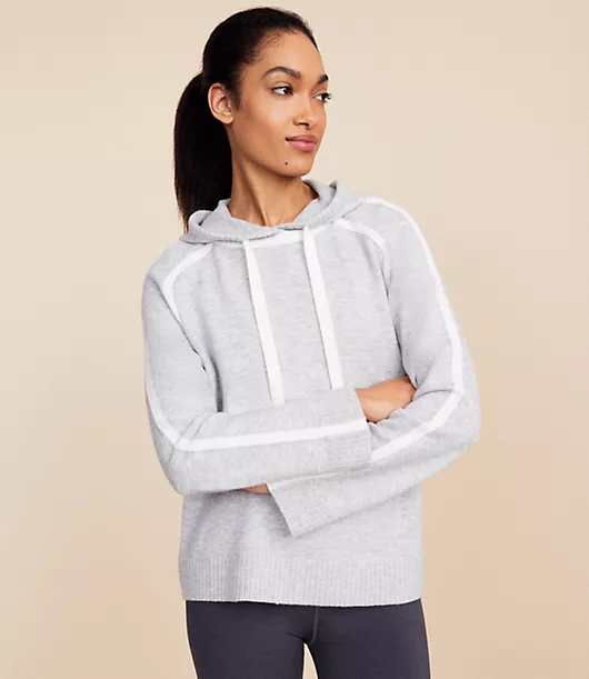 Lou & Grey Heathered Tipped Hoodie Sweater