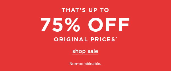 Up to 75% off