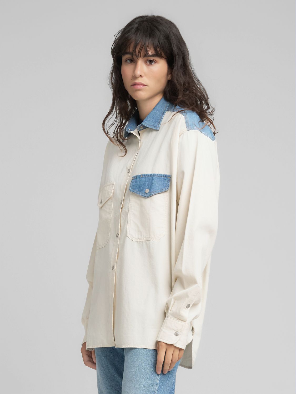 W 9ZERO 1 COTTON DENIM SHIRT