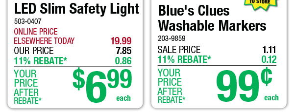 Blue's Clues Washable Markers - ONLY 99¢ After Rebate*!