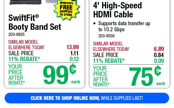 4' High-Speed HDMI Cable - ONLY 75¢ After Rebate*!