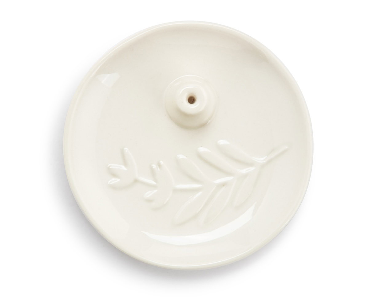 Botanical Ceramic Incense Holder