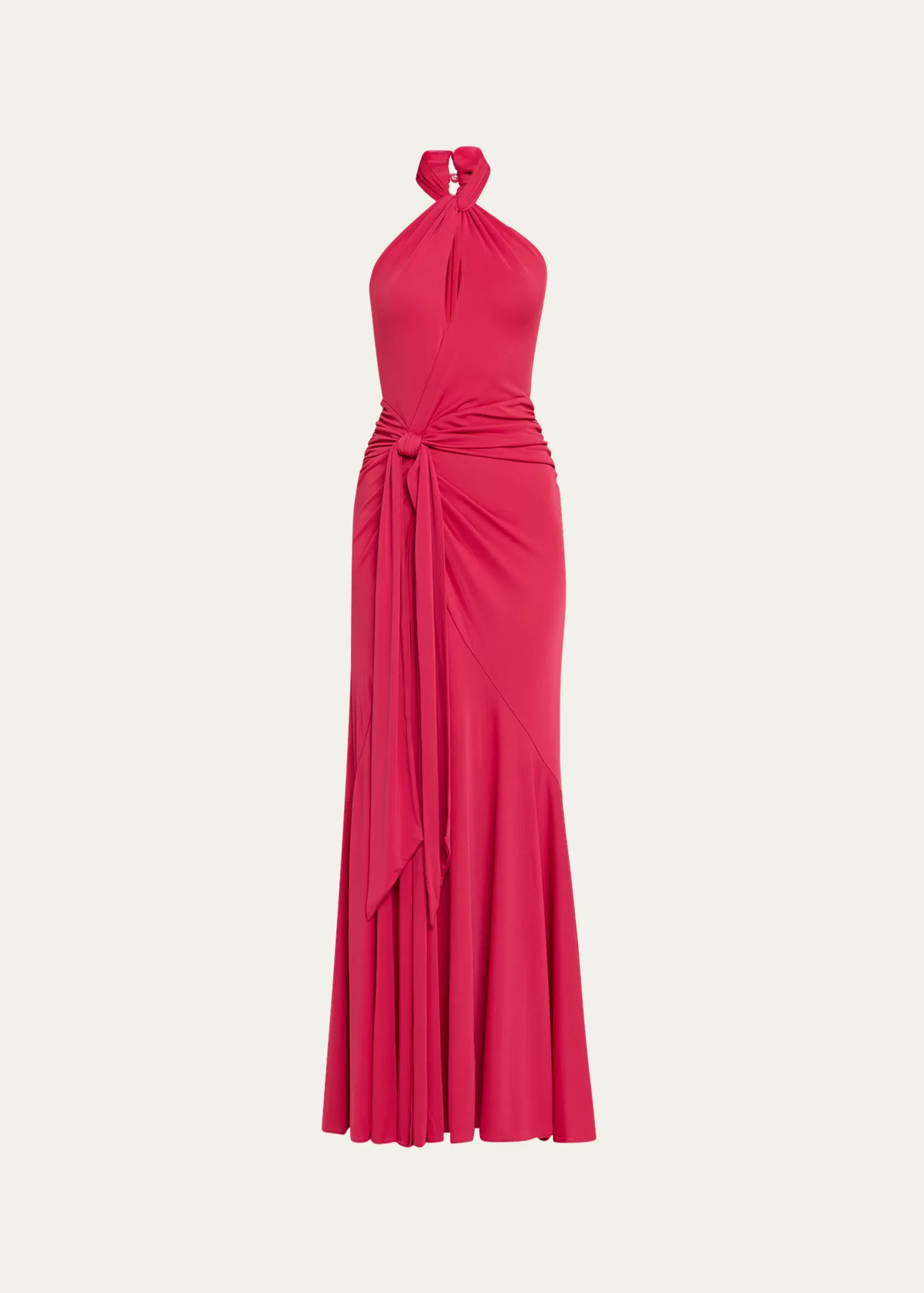 Gulliame Jersey Halter-Neck Gown
