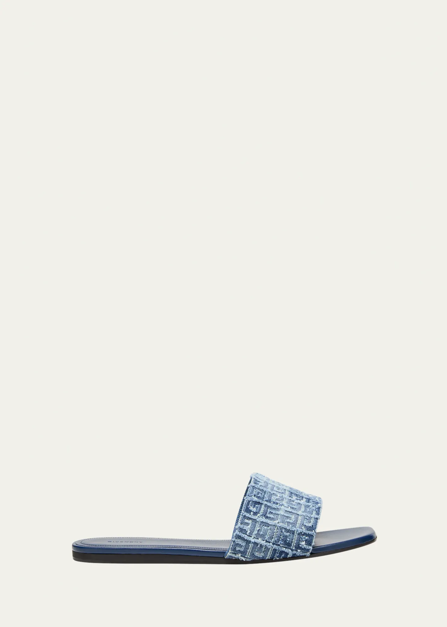 4G Cotton Flat Slide Sandals