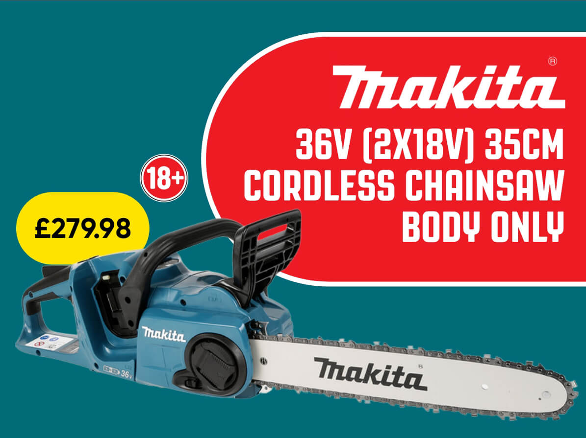 Makita DUC353Z 36V (2x18V) 35cm Cordless Chainsaw Body Only